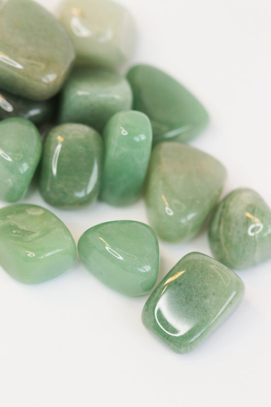 Natural Green Aventurine Tumblestone Crystals