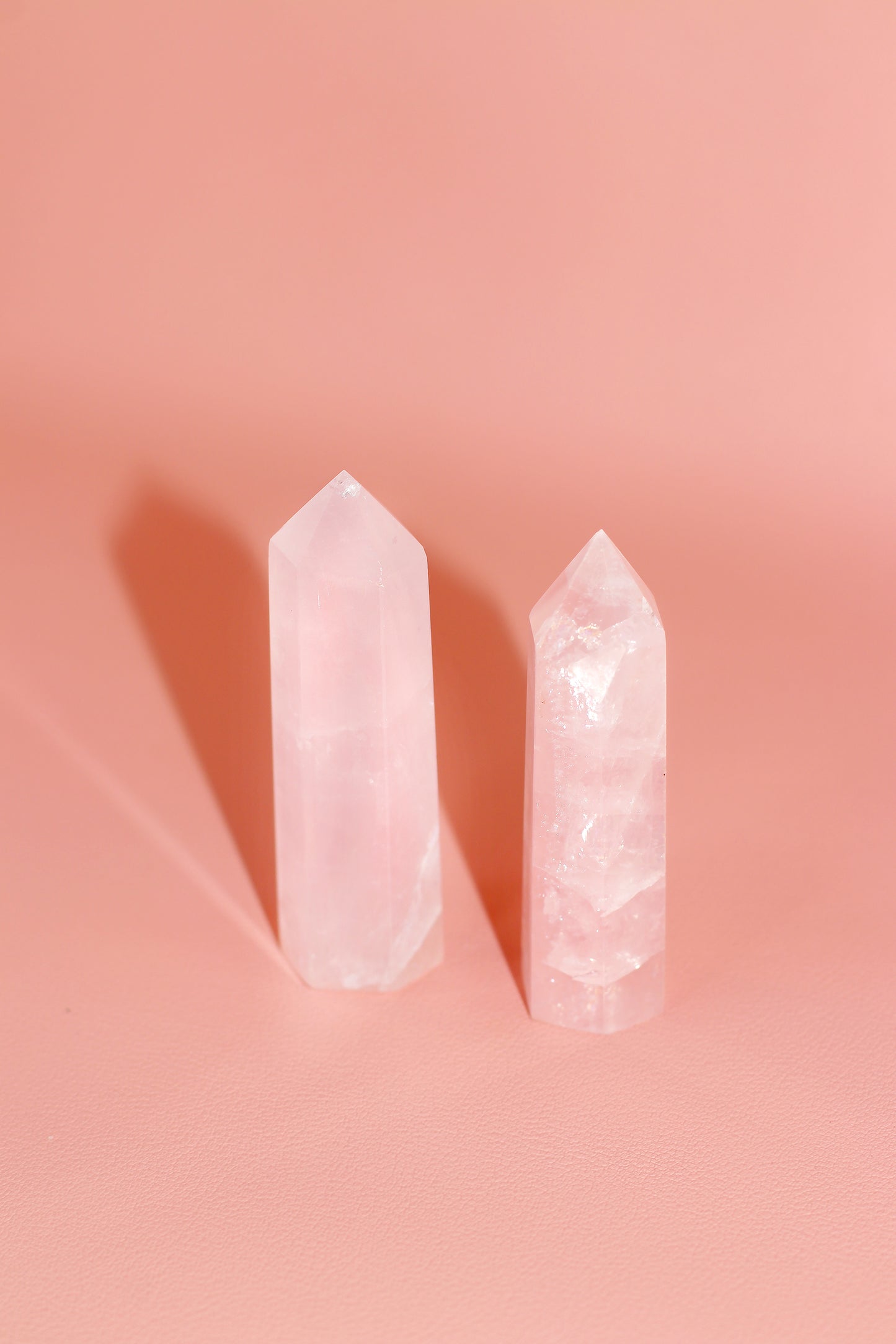 Natural Rose Quartz Point Tower Crystal