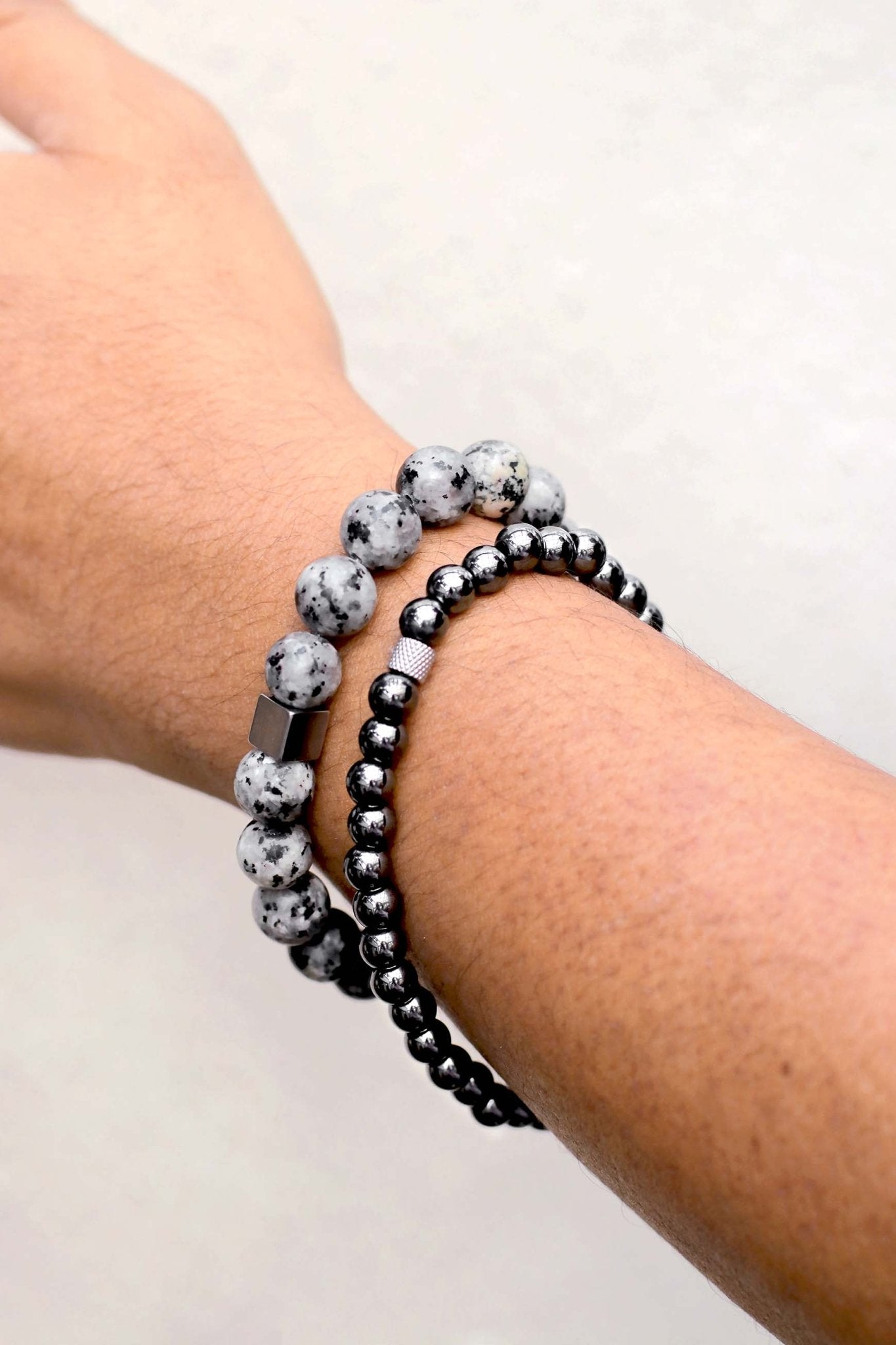 Black Hematite beaded braceletNuma EstiloMen's bracelet