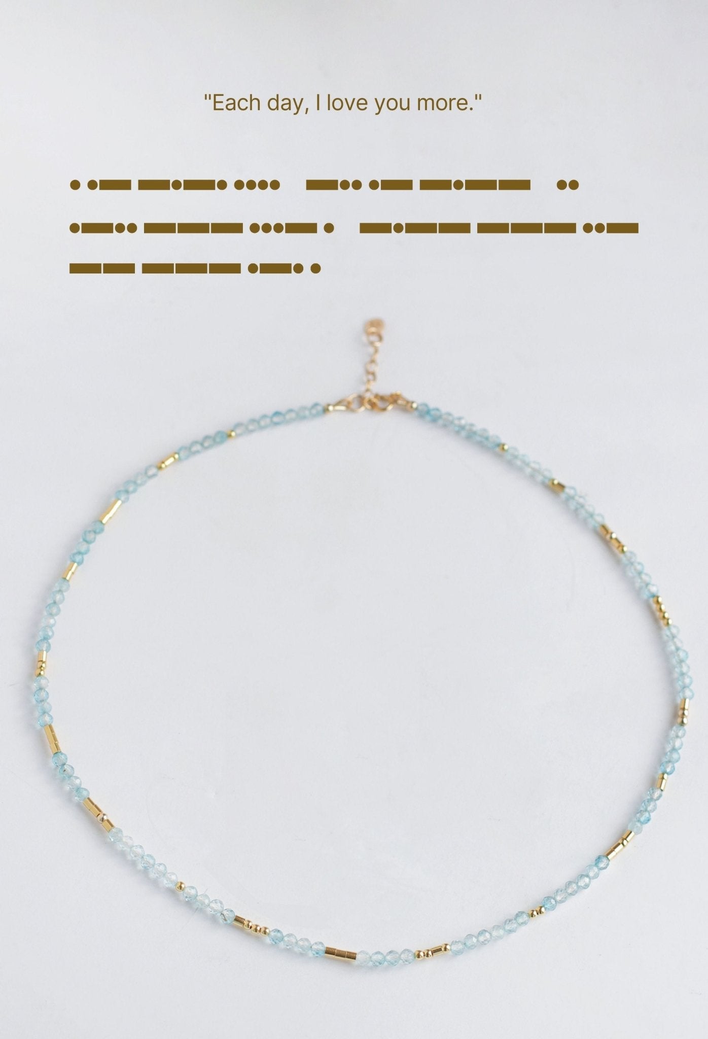 Love note Necklace with Morse code MessageNuma EstiloPersonalised Morse code Necklace