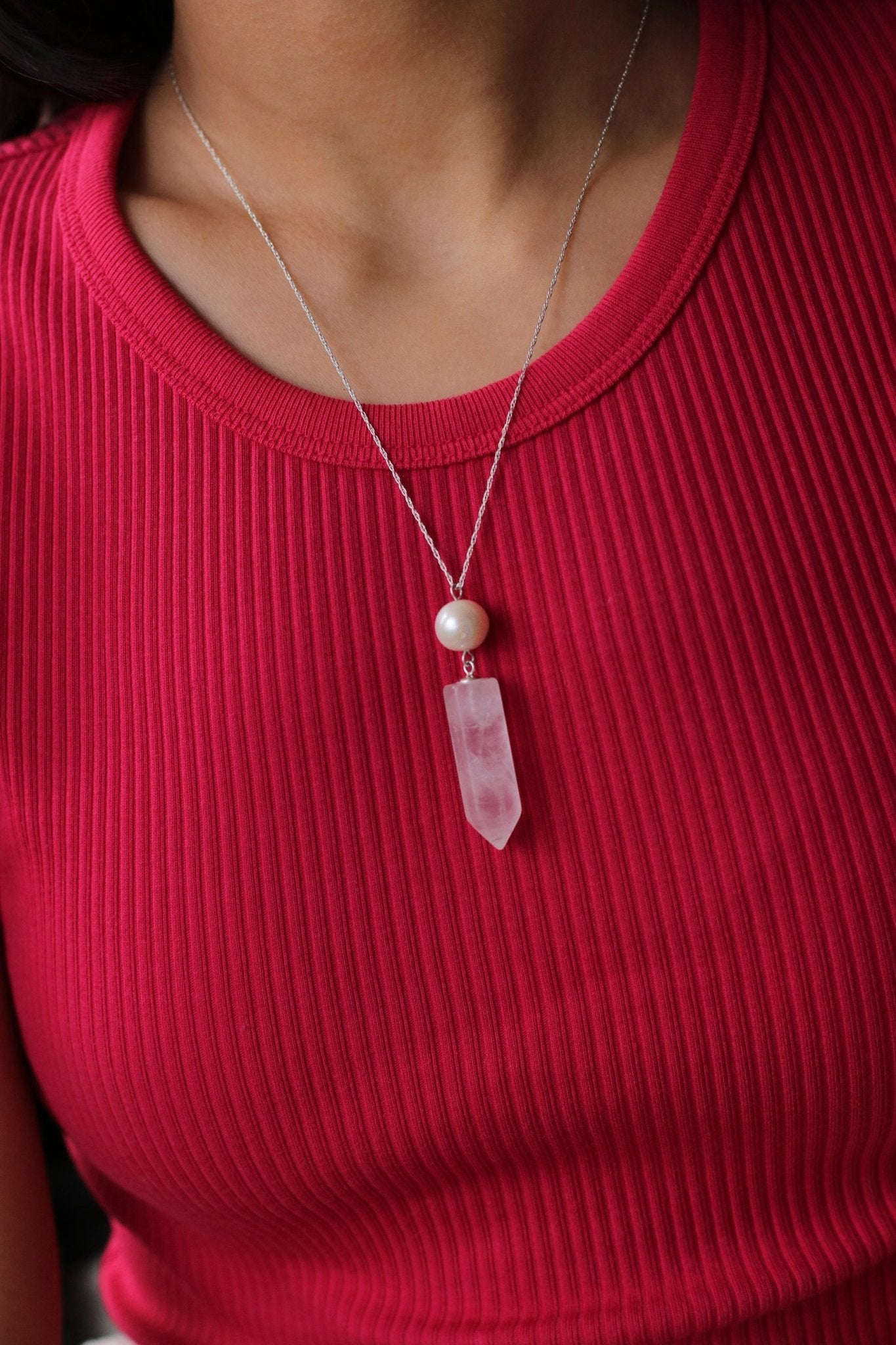 Mamata NecklaceNuma EstiloPearl and Quartz Necklaces