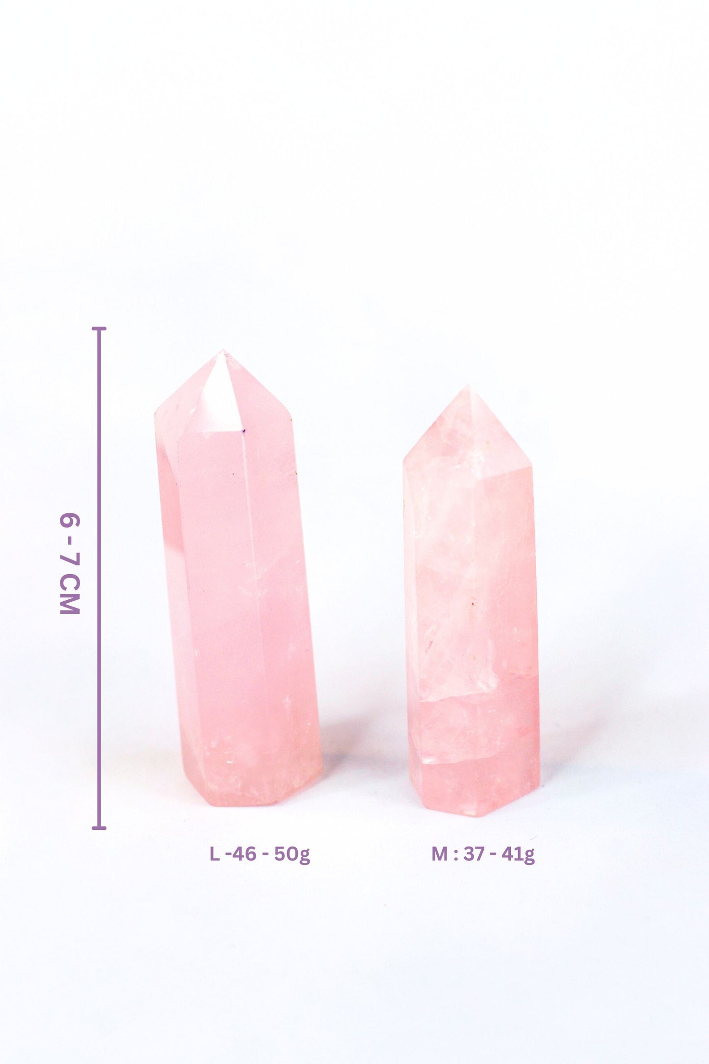 Natural Rose Quartz Point Tower Crystal